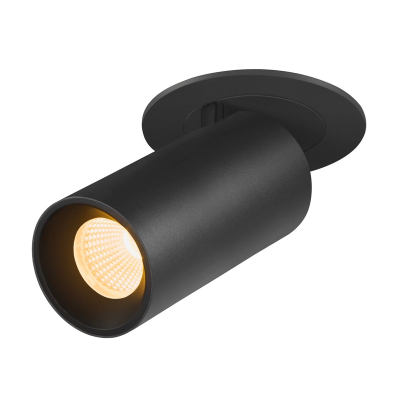 NUMINOS PROJECTOR S recessed ceiling light, 3000 K, 40, cylindrical, black / black