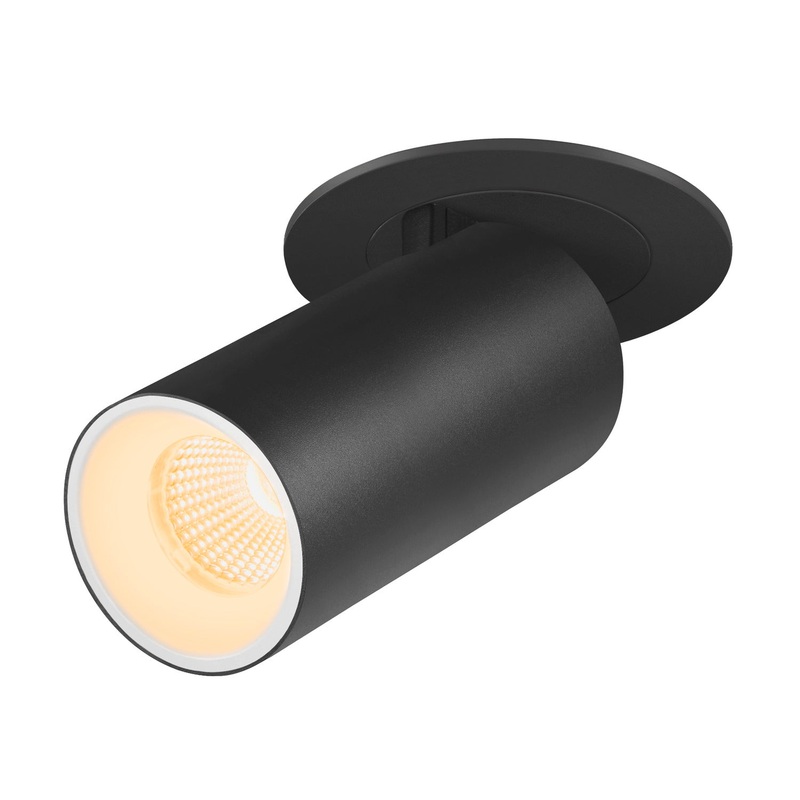 NUMINOS PROJECTOR S recessed ceiling light, 3000 K, 40, cylindrical, black / white