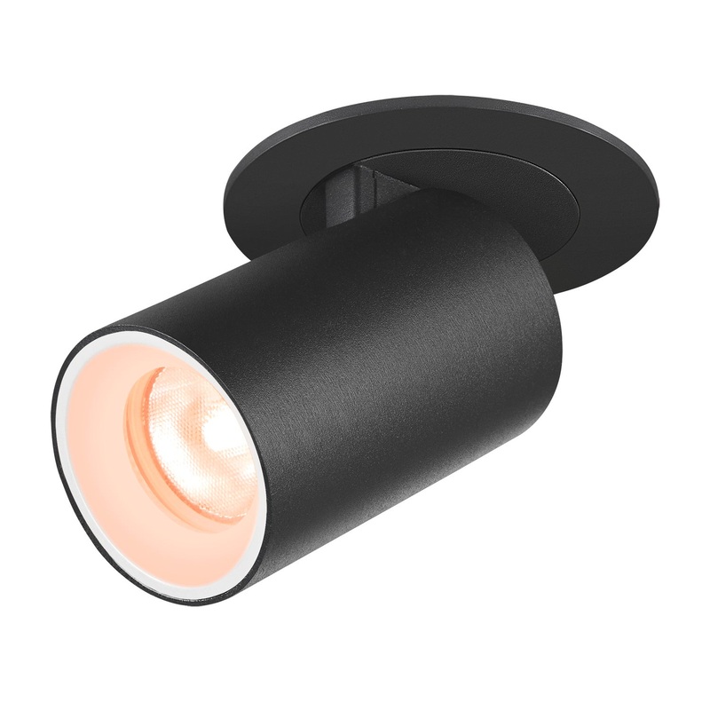 NUMINOS PROJECTOR XS recessed ceiling light, 2700 K, 20, cylindrical, black / white