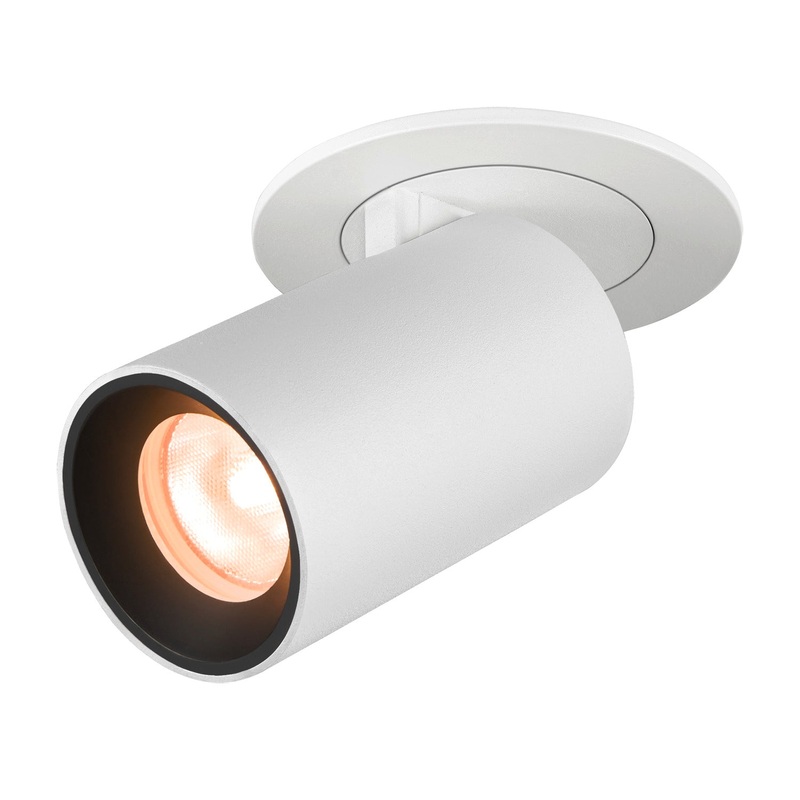 NUMINOS PROJECTOR XS recessed ceiling light, 2700 K, 20, cylindrical, white / black