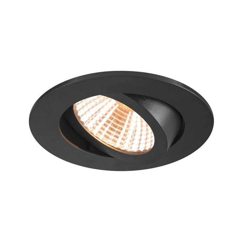 NEW TRIA 68, recessed ceiling light, 2700K, 38, IP 20, round, black