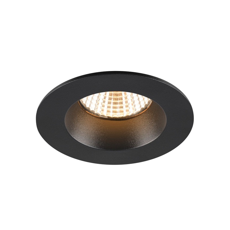 NEW TRIA UNIVERSAL 68, recessed ceiling light, 2500/3000/4000K, 38, IP 20 / IP 65, round, black