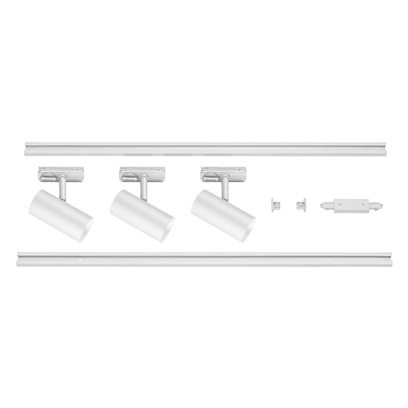 NOBLO SPOT, track system set, round, 2700K, 19W, trailing-edge phase, 32, white