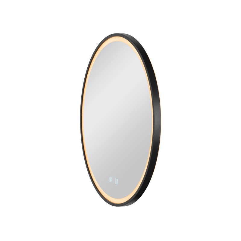 TRUKKO 60 mirror  60 cm, chrome, black edge