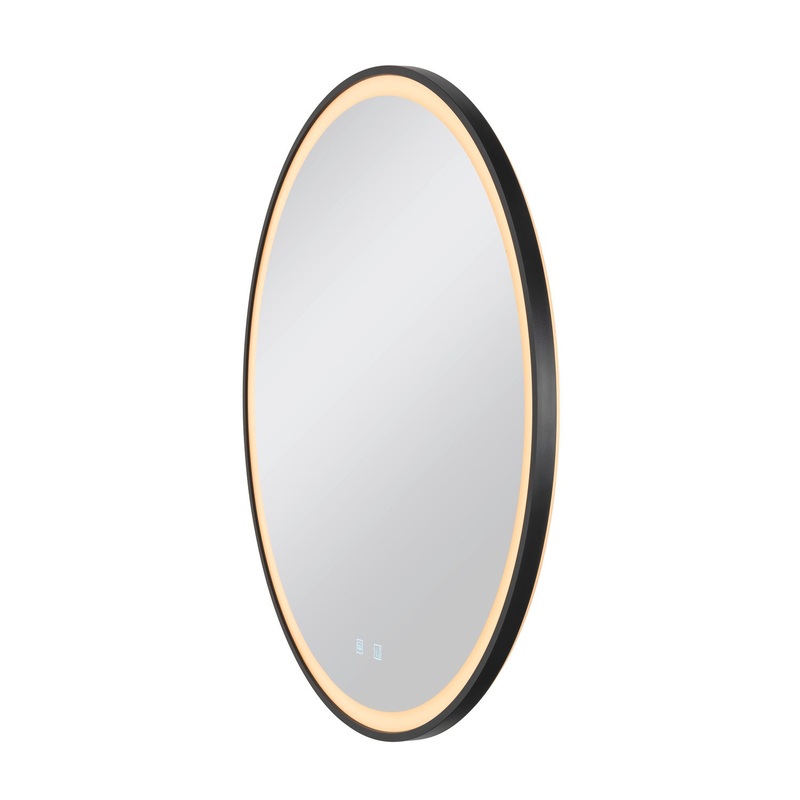 TRUKKO 80 mirror  80 cm, chrome, black edge