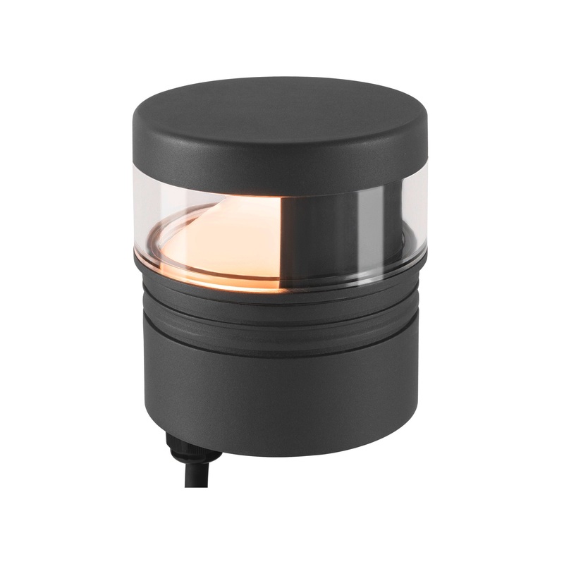 M-POL S Polehead 180, low-glare, lamp head, anthracite, 10W, 750lm, 2700K, CRI80