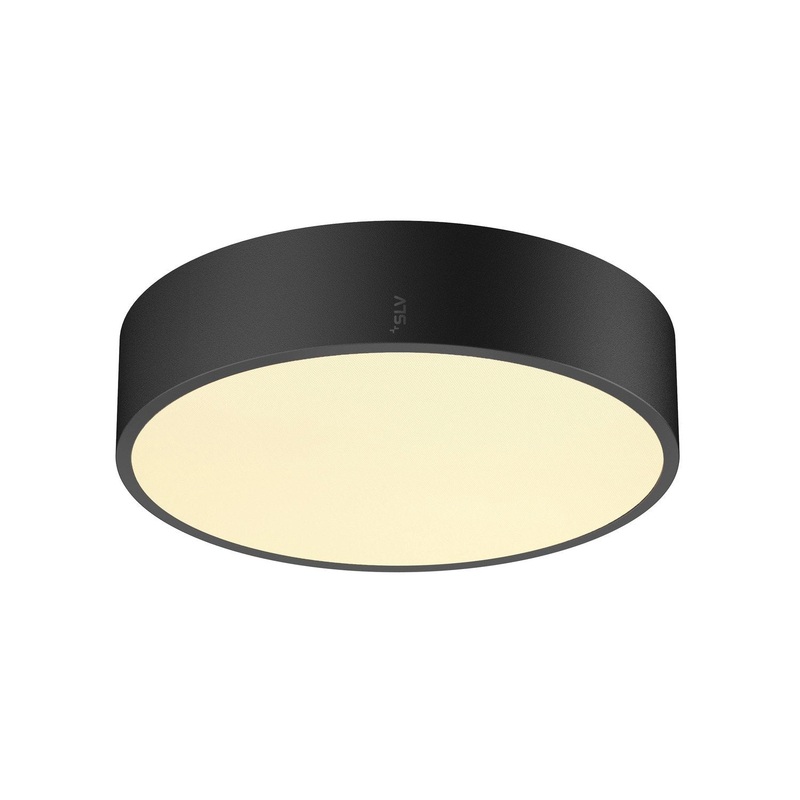 MEDO PRO 30, wall- and ceiling-mounted light, round, 3000/4000K, 10W, trailing-edge phase, 70, UGR<19, black