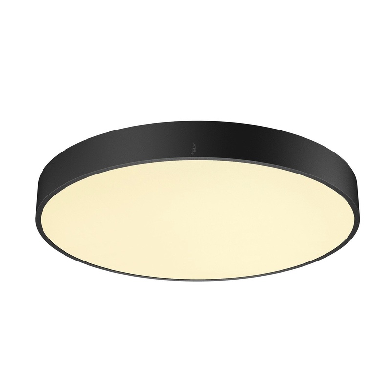 MEDO PRO 60, wall- and ceiling-mounted light, round, 3000/4000K, 37W, trailing-edge phase, 80, UGR<19, black