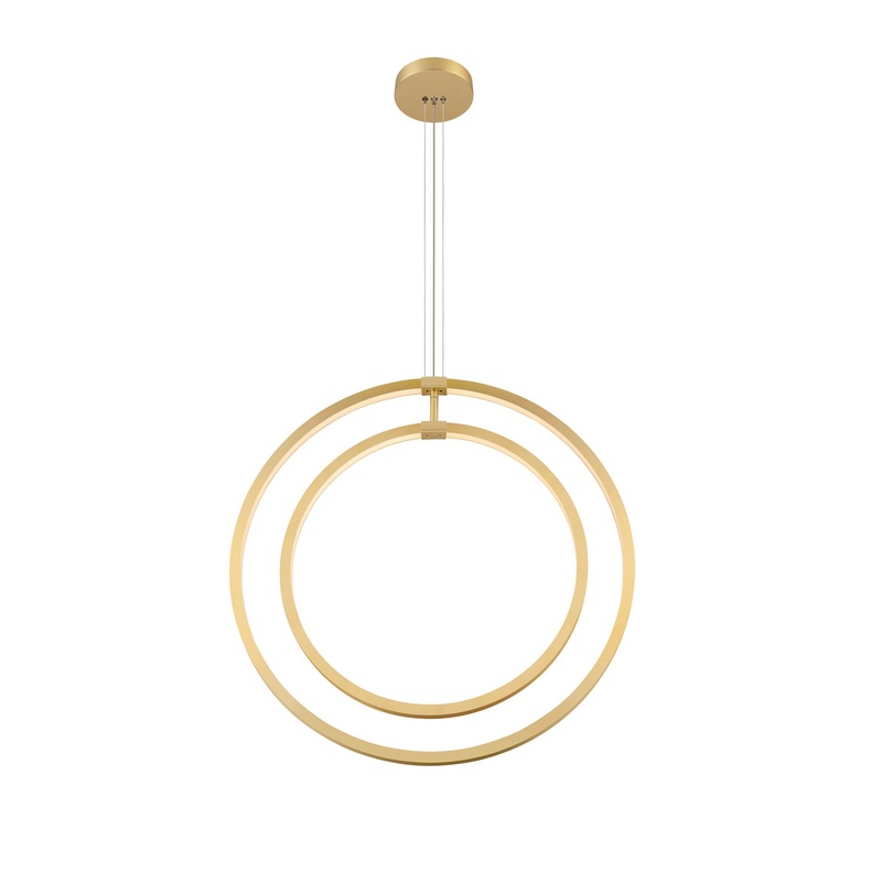 ONE VERTICAL PD, pendant light, 180cm, 2700/3000K, PHASE, brass