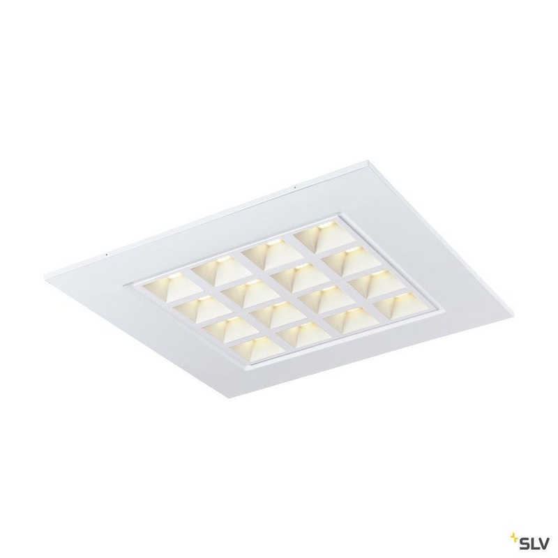 PAVANO 620×620 Indoor LED recessed ceiling light white 4000K UGR<(><<)>16