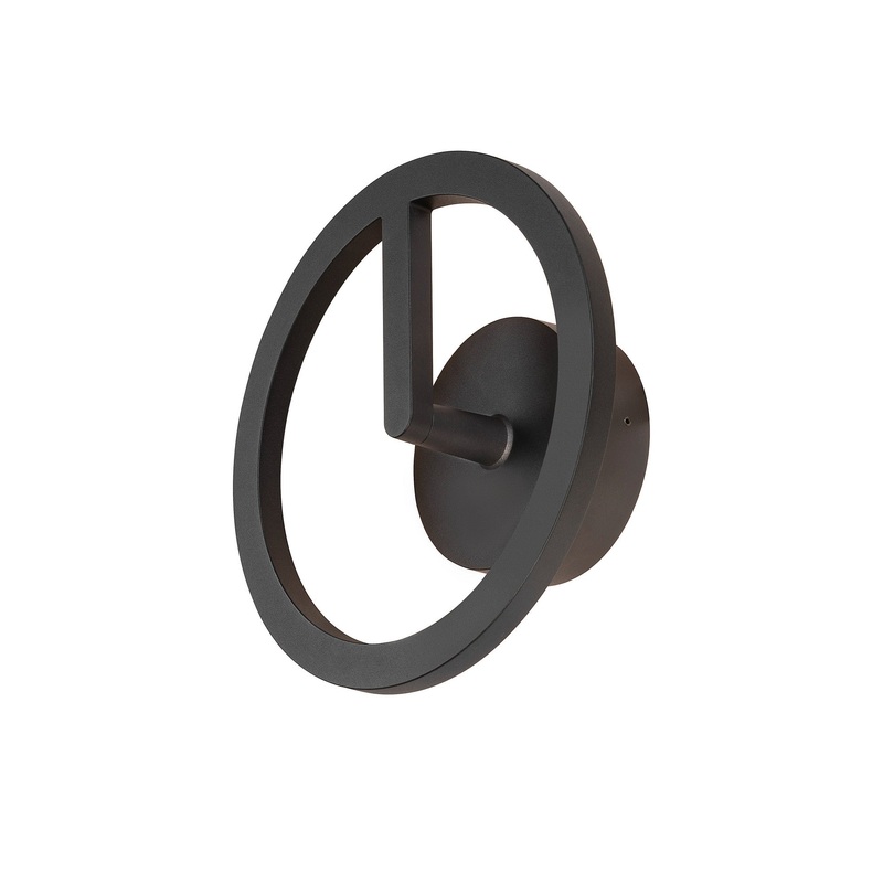 Q-RING, wall light, 3000K, PHASE, IP65, black