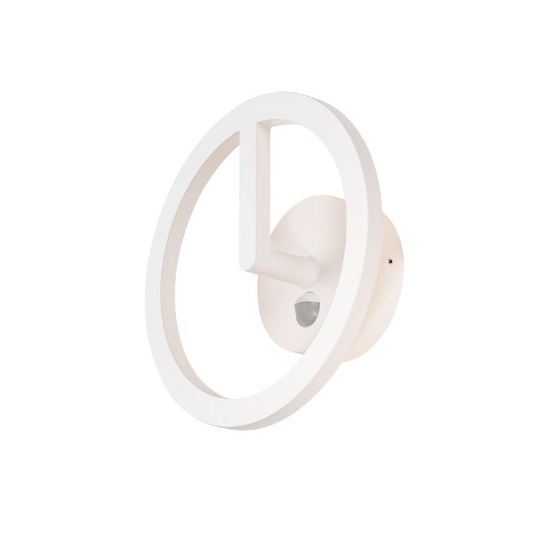 Q-RING, wall light, sensor, 3000K, IP54, white
