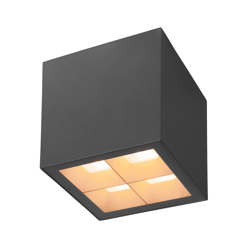 S-CUBE, ceiling-mounted light, 2700/3000K, 15W, PHASE, 80, anthracite