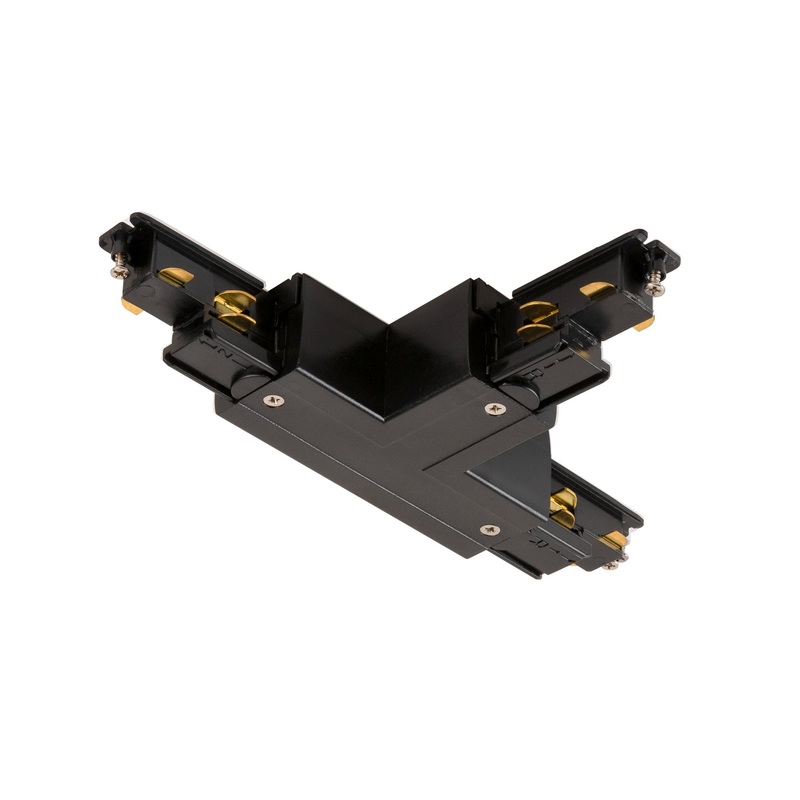 S-TRACK DALI T-connector, adjustable, left, with feed-in capability, black
