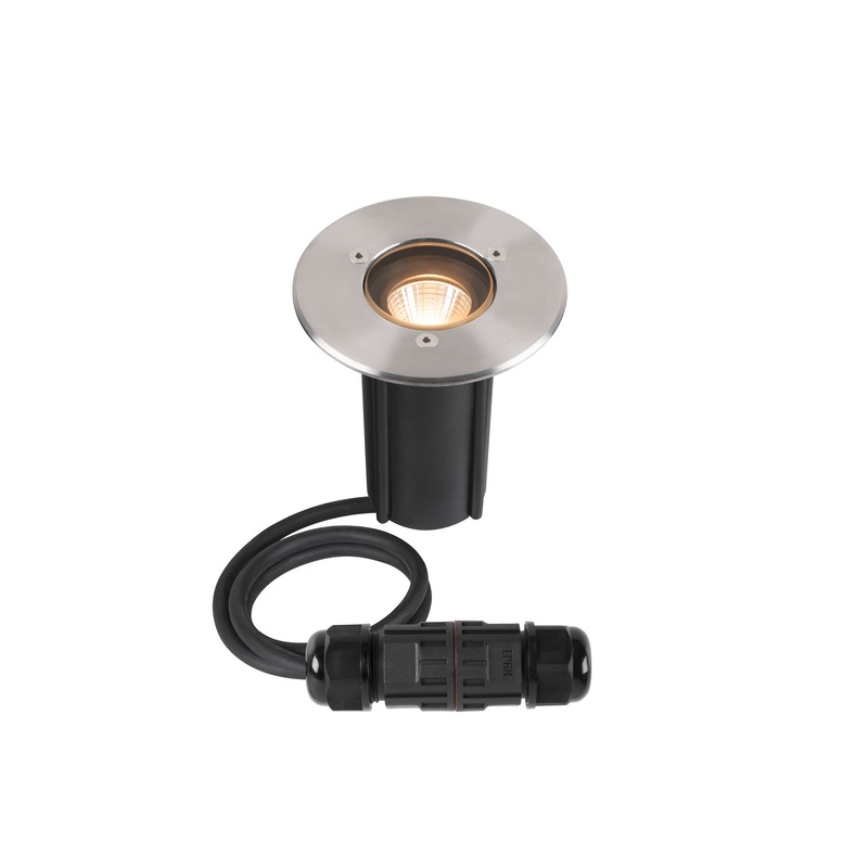 DASAR S, recessed floor light, round, 4W, 3000K, 24, IP67, cylindrical, anthracite