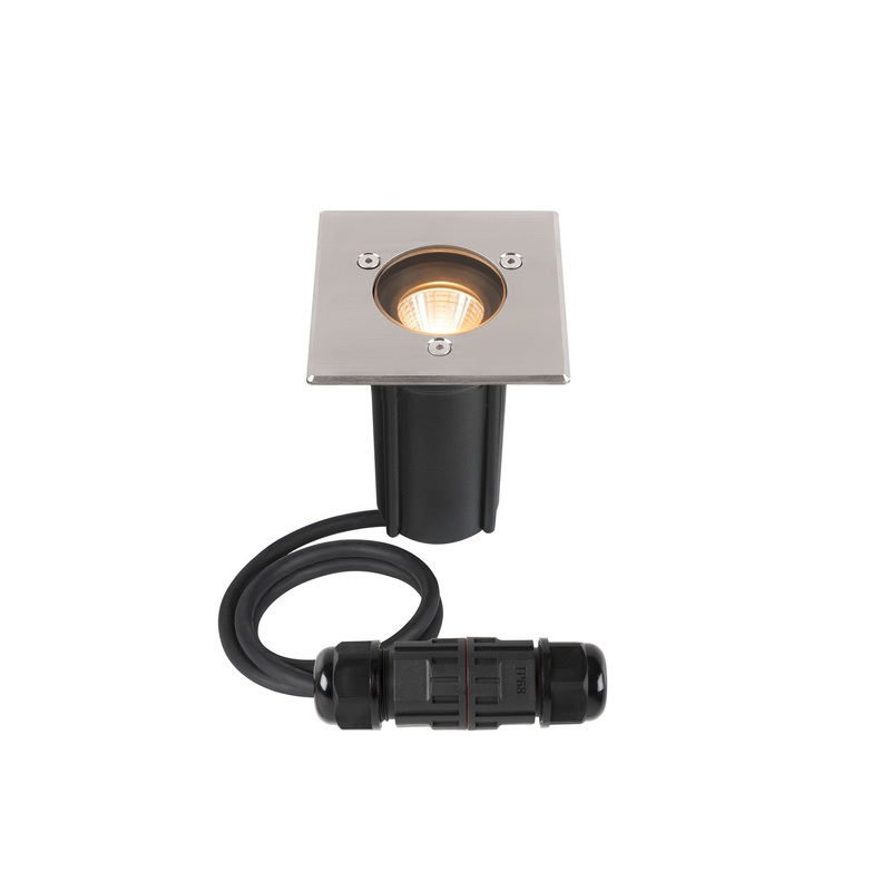 DASAR S, recessed floor light, square, 4W, 3000K, 24, IP67, cylindrical, anthracite