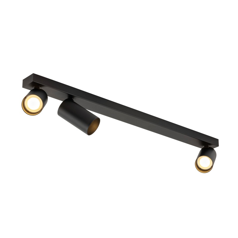 KAMI, ceiling-mounted light, 3x max. 10W, GU10, black