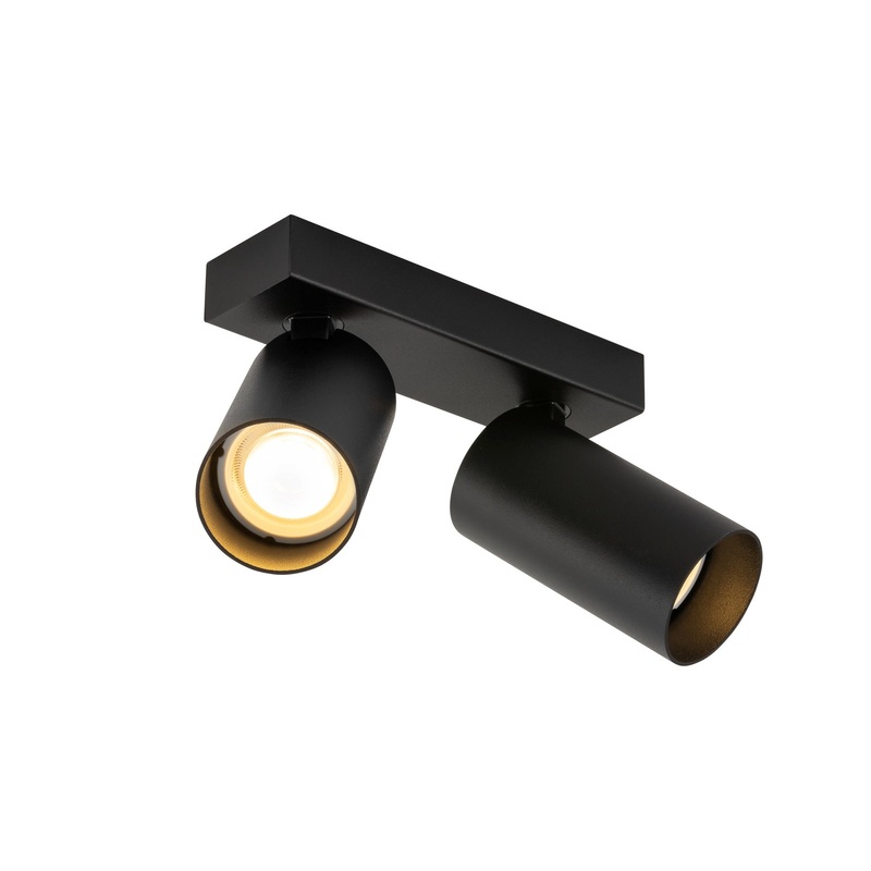 KAMI, ceiling-mounted light, double, 2x max. 10W, GU10, black